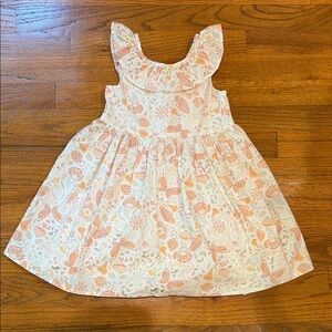 Cream A-Line Sundress with Flutter Sleeves